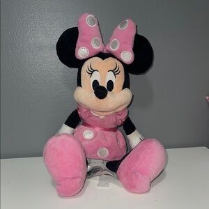 Disney Pink and Black Minnie Mouse Plush Toy